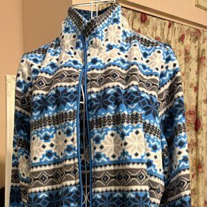 Woman Within Womens Microfleece Jacket, Fairisle Multi, Sz 22/24